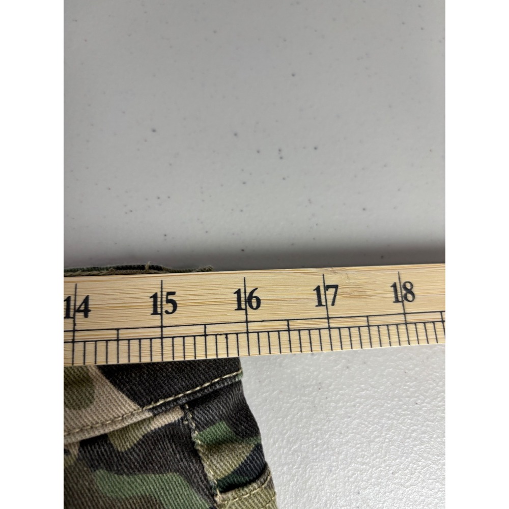 Venus Green Camo Cropped Stretch Cotton Blend Denim 10 Grunge Streetwear - Picture 7 of 9